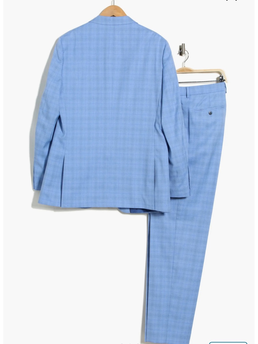 Nautica Light Blue Plaid Two-Piece Suit brand new (not worn) - Picture 2 of 4